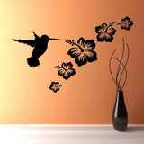 PVC WALL STICKER FLOWERS AND BIRD Maguari Store 