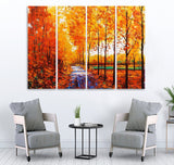 Small Wall Frame Orange Trees - 5 Divided Wall Frame