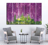 Small Wall Frame Purple Wisteria Flowers - 5 Divided Wall Frame
