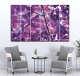 Small Wall Frame Purple Leaf - 5 Divided Wall Frame