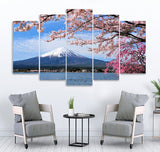 Small Wall Frame Pink and Light Pink trees - 5 Divided Wall Frame