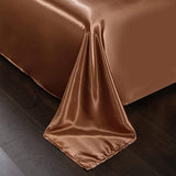 Soft satin silk bed sheets - Zipper Cover