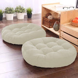 Plain Dyed Round Floor Cushion (2pc) - Cushion