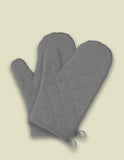 Plain Quilted Kitchen Gloves - 10 Pair - Zipper Cover