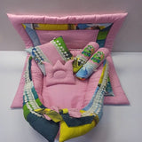 6 pcs printed baby set rubble & paw light pink-maguari store - 0