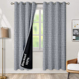 Blackout Texture Curtains (2Pcs) - Curtains