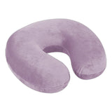 1 Pc Velvet U Shaped Neck Pillow - Light Pink - IF100