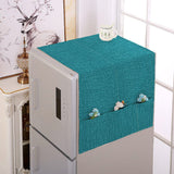 Texture Refrigerator Cover Dust Proof with 6 Pockets - 2 Pcs - Zipper Cover
