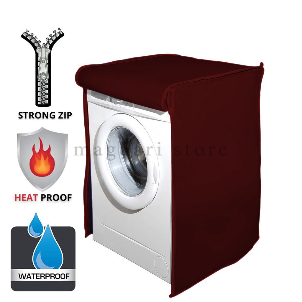 Luxury Waterproof Front Loaded Washing Machine Cover. - Zipper Cover