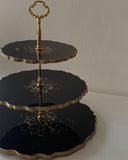 Resin Black Fruit Plate Decorative set of 3