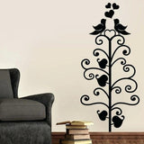 Pvc wall sticker leafs and birds - 5 Divided Wall Frame