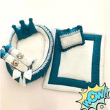 Crown Pattern 6 Pc Baby Set By Maguari Store