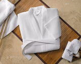 Bamboo Waffle Bathrobe Unisex - White - Towels