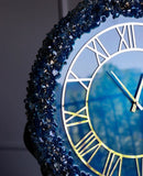 Resin Round King Clock Marble blue - Pillow