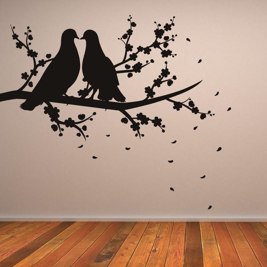 PVC WALL STICKERS PIGEONS AND TREE Maguari Store 