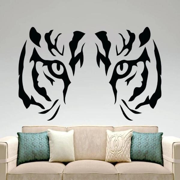 Pvc wall stickers tiger eyes - 5 Divided Wall Frame